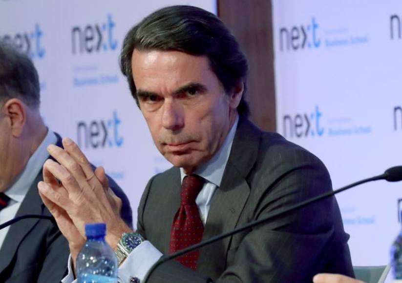 MADRID (ESPAÑA), 05.06.2018. El expresidente del Gobierno José María Aznar, durante la presentación del libro. Efe