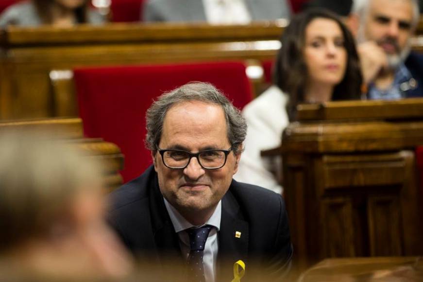 PARLAMENTO DE CATALUÑA (BARCELONA) ESPAÑA, ESTA SEMANA DEL 20 DE JUNIO DE 2018. El neonazi ultra fascista presidente de la Generalidad de Cataluña, Joaquim (Quim) Torra Pla. Efe