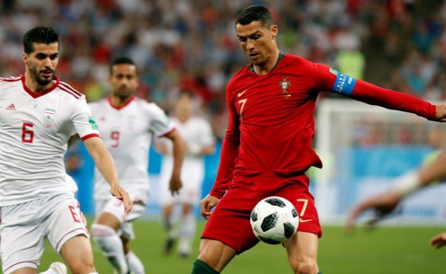 SARANSK (RUSIA), 25.06.2018. Cristiano Ronaldo of Portugal in action during the FIFA World Cup 2018 group B preliminary round soccer match. Efe
