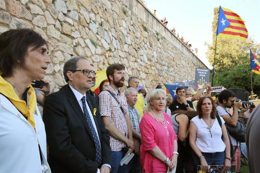 TARRAGONA (ESPAÑA), 22.06.2018. Imagen facilitada por la Generalidad de Cataluña del fascista presidente Quim Torra (segunda posición en la izquierda). Efe