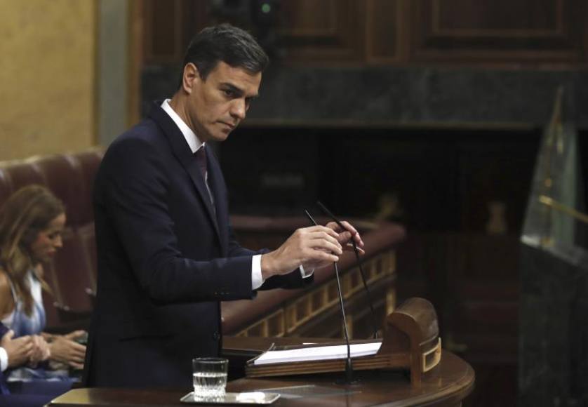 CONGRESO DE LOS DIPUTADOS (MADRID) ESPAÑA, 17.07.2018. El presidente del Gobierno, Pedro Sánchez, durante su intervención hoy ante el pleno del Congreso de los Diputados. Efe.