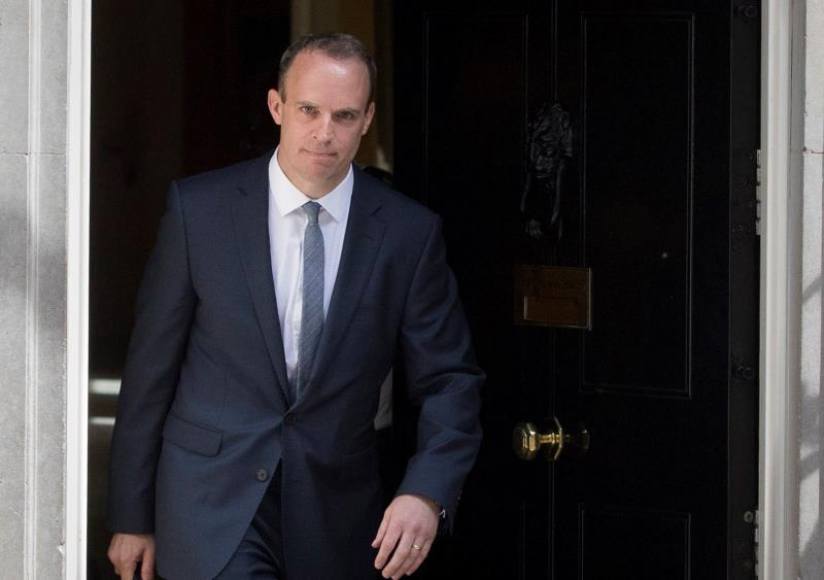 Londres (reino unido), 09.07.2018. Dominic Raab sale de la residencia oficial de la primera ministra británica, Theresa May, en Londres (Reino Unido) el 9 de julio de 2018. Efe