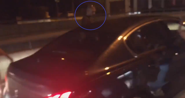 MONTRÁS (GERONA) ESPAÑA, 28.07.2018. Vistas de dos escuadrones de la muerte del fascismo en Cataluña (CDR) atacando el coche en el que iba Pablo llarena. Lasvocesdelpueblo