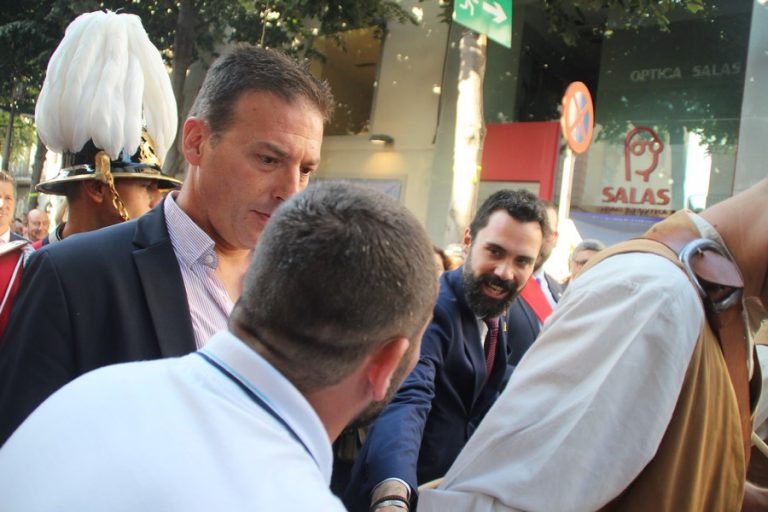 Roger Torrent dice dos veces «viva España» en Mataró (Barcelona)