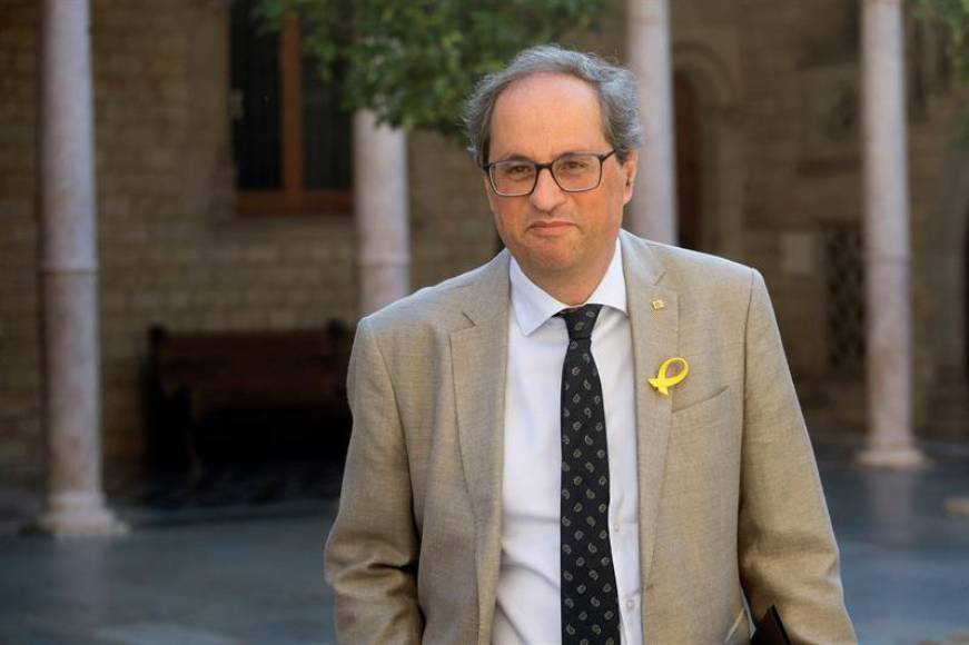 BARCELONA (ESPAÑA), Año 2018. El fascista presidente de la Generalidad de Cataluña, Quim Torra, en el Palacio de la Generalidad de Cataluña. Efe