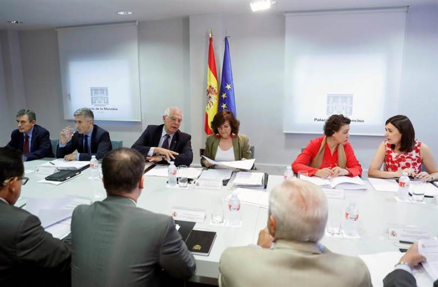 MADRID (ESPAÑA), 02.07.2017. El Gobierno ha convocado hoy en el Palacio de la Moncloa la Comisión Delegada para Asuntos Migratorios, que integran los ministerios de Presidencia. Efe