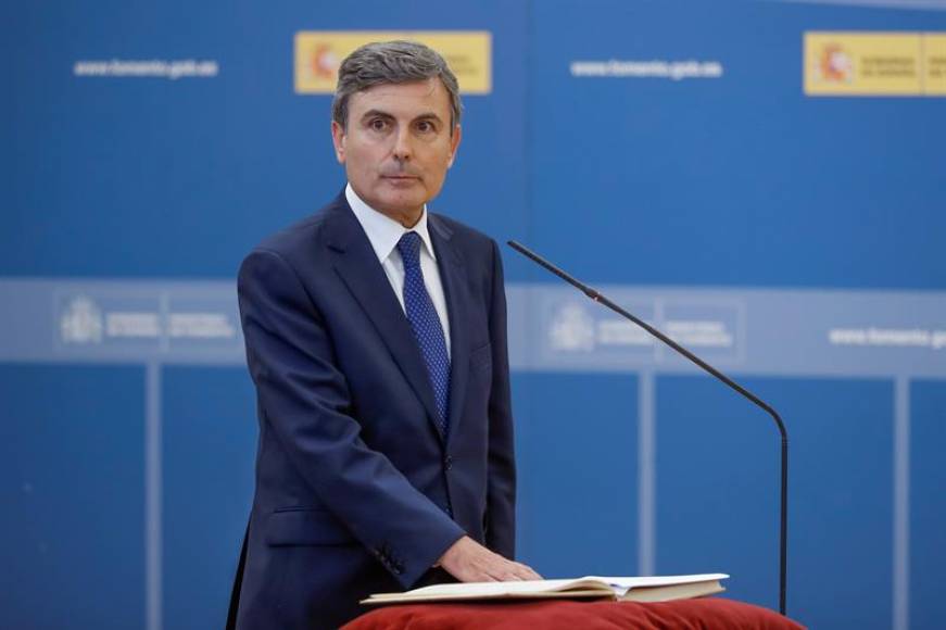 MADRID (ESPAÑA), julio de 2018. Pedro Saura, toma posesión como el nuevo presidente de la Comisión Bilateral de Infraestructuras y secretario de Estado. Efe.