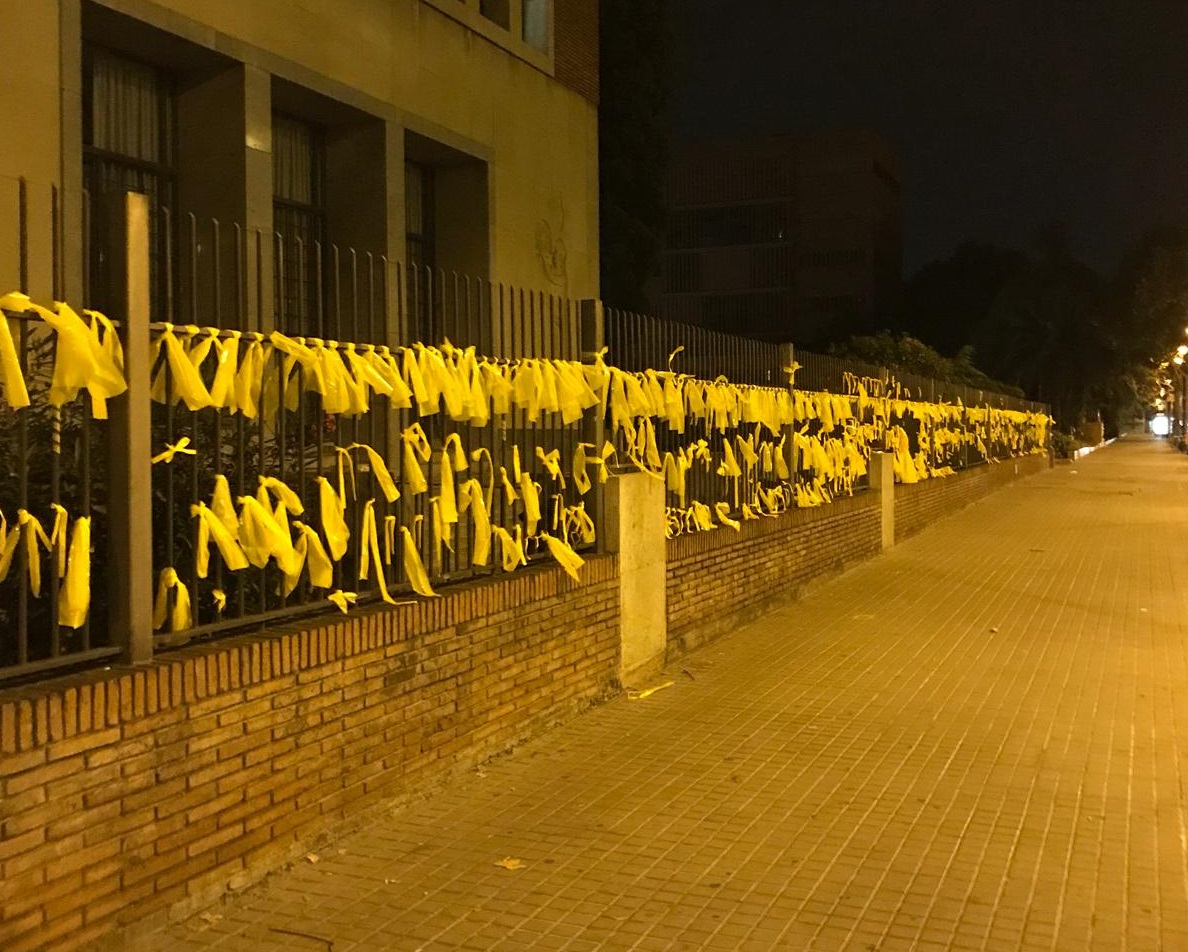 BARCELONA) ESPAÑA, 11.09.2018. Vista del estado de las calles y plazas de Barcelona ciudad tras la fiesta independentista 'Diada 2018'. Lasvocesdelpueblo
