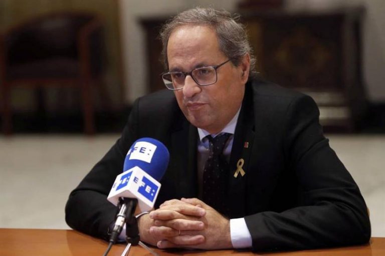 Torra llama al «Pueblo español» a la desobediencia al «rey» para una «República Española»