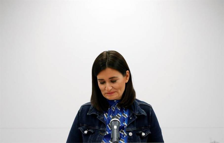 MADRID (ESPAÑA), 11.09.2018. La ministra de Sanidad, Carmen Montón, en rueda de prensa ofrecida hoy en la sede del Ministerio. Efe