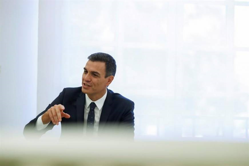 MADRID (ESPAÑA), 13.09.2018. El presidente del Gobierno, Pedro Sánchez, hoy en el Palacio del gobierno de España, la Moncloa. Efe