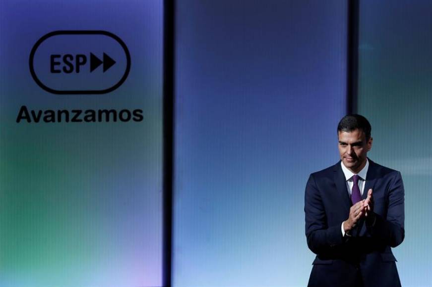 MADRID (ESPAÑA), 17.09.2018. El presidente del gobierno Pedro Sánchez, durante su intervención en el acto que ha presidido en la Casa de América. efe