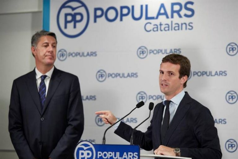 Casado llama a «reactivar» al PP en Cataluña contra el «terrorismo» independentista