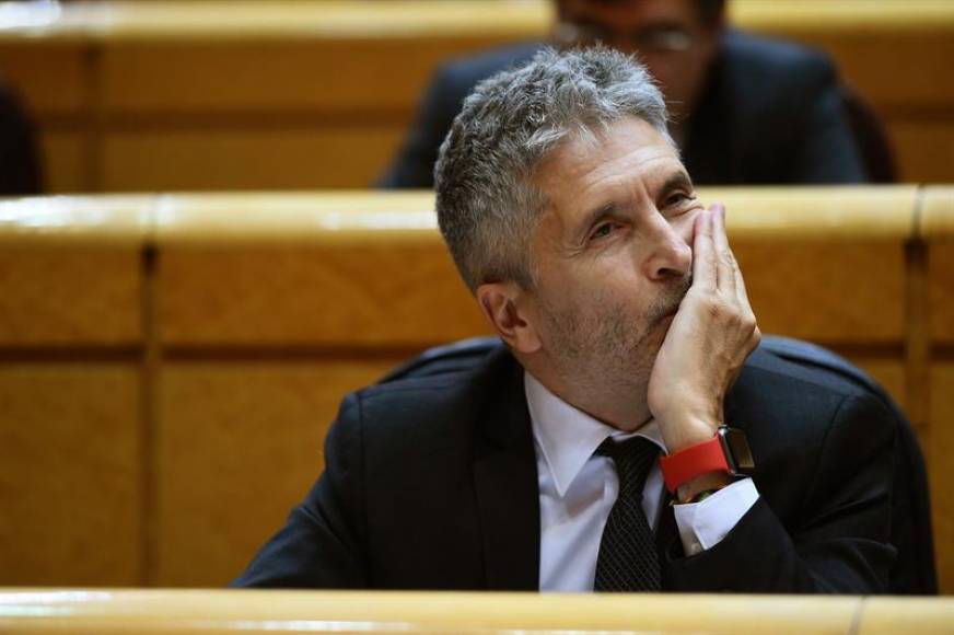 MADRID (ESPAÑA), 05.11.2018. El ministro del Interior, Fernando Grande Marlaska, durante la sesión de control al Gobierno en el pleno del Senado, esta tarde en Madrid. Efe