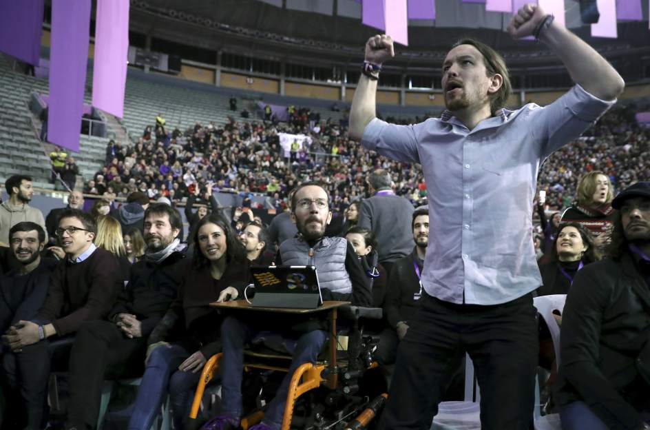 MADRID (ESPAÑA), 12.02.2017. Vista del Palacio de Vistalegre vacío durante la segunda asamblea general de PODEMOS, considerado como 'Vistalegre II'. Efe