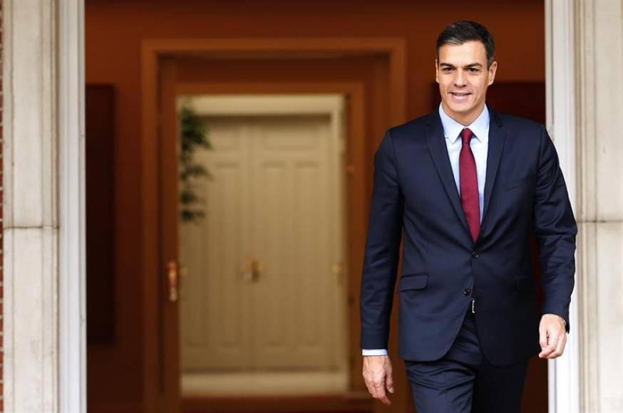 MADRID (ESPAÑA), 22.11.2018. El presidente del Gobierno, Pedro Sánchez, hoy en el Palacio de La Moncloa. Efe.