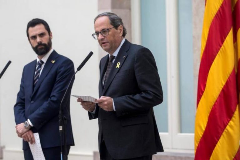 Torra: «Estos son 200 años de cárcel» de Fiscalía, «nunca votaremos los presupuestos» de Sánchez