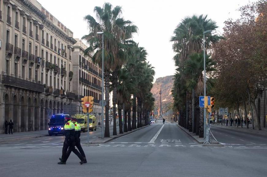 BARCELONA (ESPAÑA), 21.12.2018. las protestas de los terroristas callejeros del independentismo reducen un 53% el tráfico de entrada a Barcelona en hora punta de la mañana. Efe.