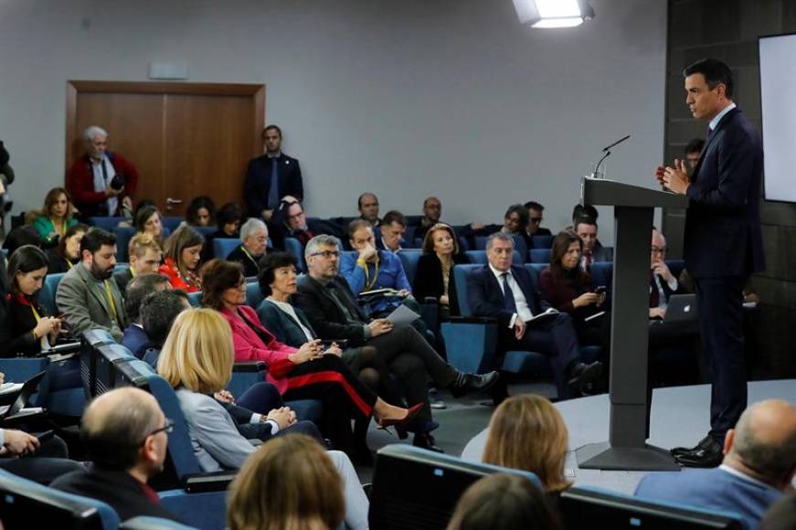 MADRID (ESPAÑA), 28.12.2018. El presidente del Gobierno, Pedro Sánchez. Efe.