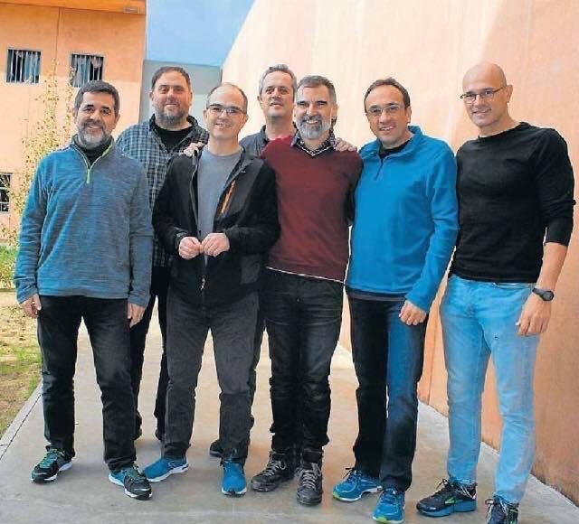 PRISIÓN 'ELS LLEDONERS' (SAN JUAN DE LA VILATORRA) MANRESA (BARCELONA) ESPAÑA, 01.12.2018. Los presos independnetistas aparecen en una foto. Ñ Pueblo