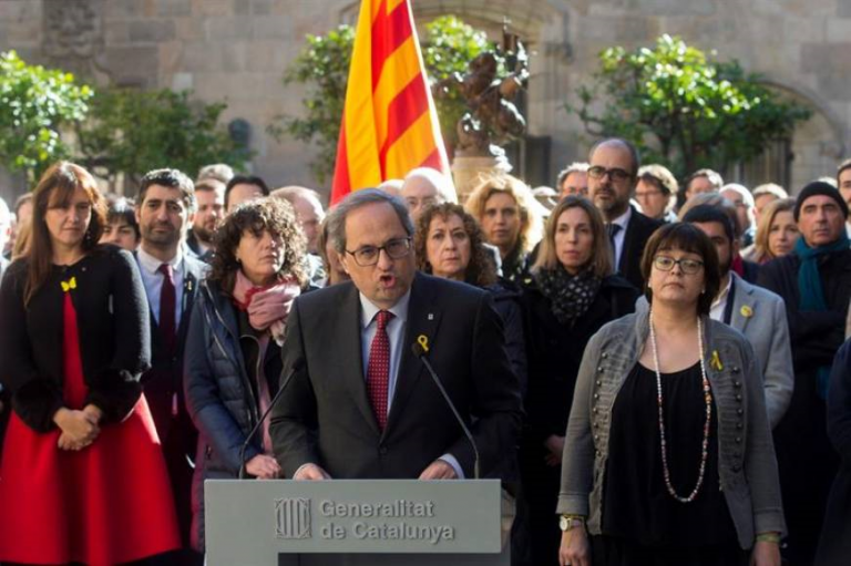 Torra: «Nos dejaremos intimidar por la Justicia ni por la venganza ni el odio» de España