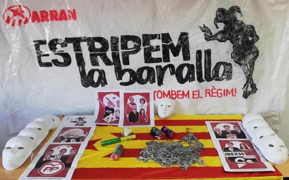 MADRID (ESPAÑA), 10.01.2019. Vista del material de la ofensiva de los comando extremistas de las bandas independentistas, Comités de Defensa de la República Catalana' (CDR). Efe