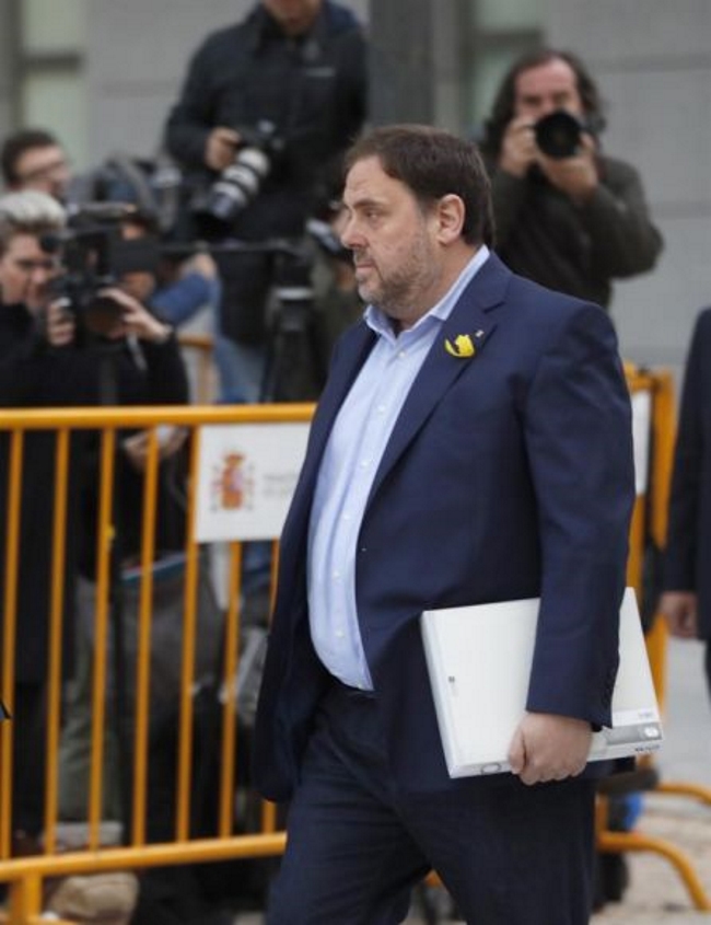 MADRID (ESPAÑÁ), AÑO 2018. El delincuente golpista en prisión preventiva en Cataluña, actual líder de ERC, Junqueras. Efe