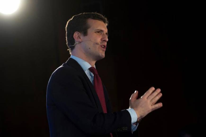 SANTANDER (ESPAÑA), 10.01.2019. El presidente del Partido Popular, Pablo Casado, interviene durante la presentación de las candidaturas del PP. Efe