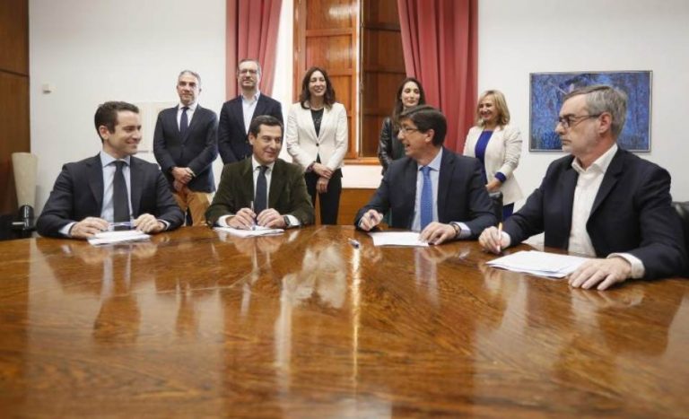 7 puntos del Acuerdo de PP y Cs para investir al candidato del PP en Andalucía