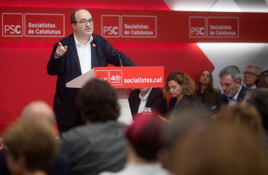 BARCELONA (ESPAÑA), 16.02.2019. El primer secretario del PSC, Miquel Iceta, durante un Consell Nacional extraordinario del PSC. Efe.