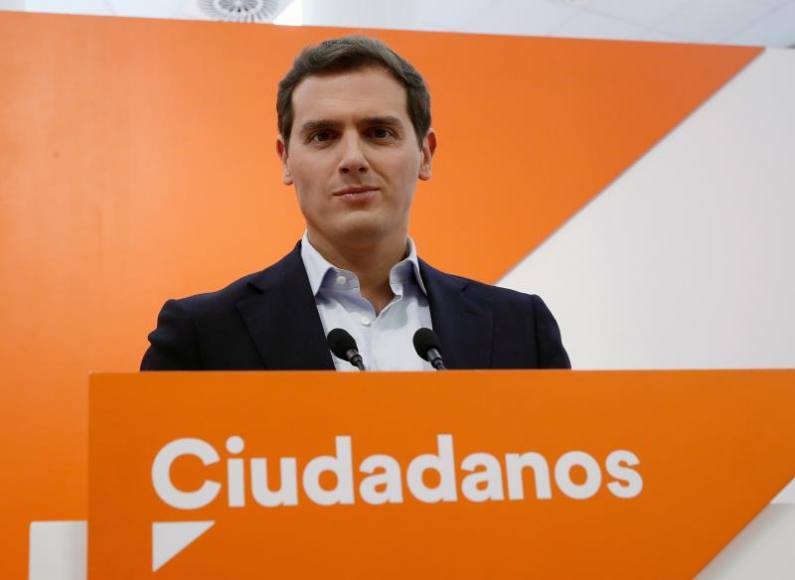 MADRID (ESPAÑA), 11.02.2019. El presidente de Ciudadanos, Albert Rivera, durante la rueda de prensa tras la reunión del Comité Permanente de Ciudadanos. Efe.