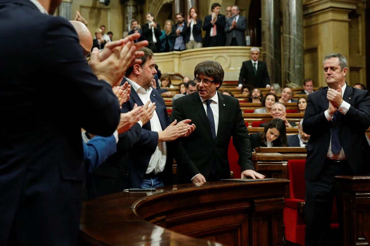 FOTOGRAFÍA. CATALUÑA Y MADRID, 26.10.2017. Desafío independentista Puigdemont descarta elecciones al no tener 'garantías'. Efe.