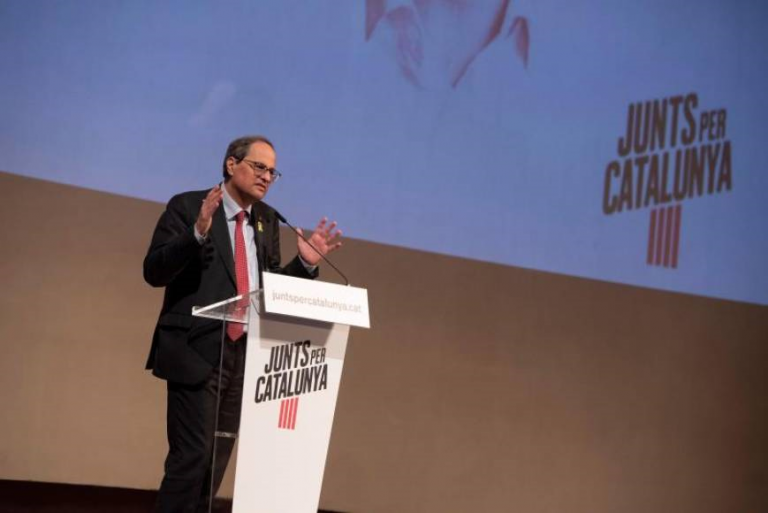 Torra: «Es el momento de ir radicalmente hacia adelante, manchemos de amarillo Cataluña»