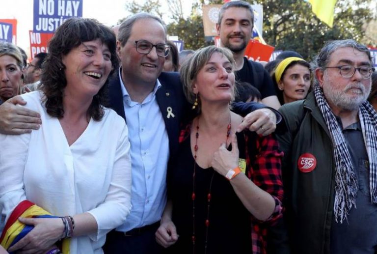Arranca la manifestación independentista en Madrid con Torra y terrorista Carles Sastre Benlliure