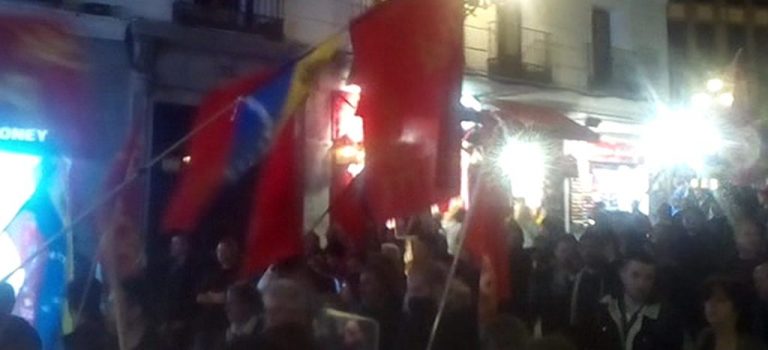 Comunistas claman en Madrid a favor del chavismo