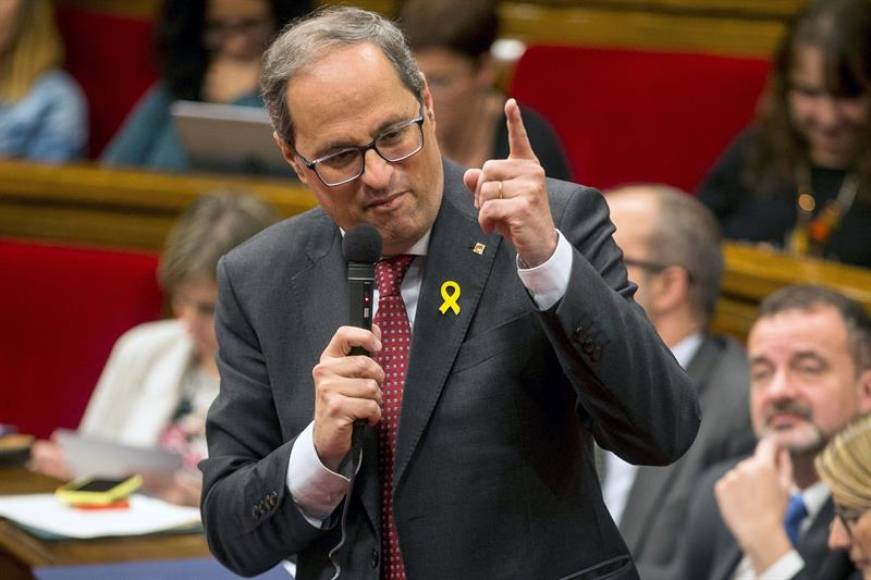 FOTOGRAFÍA. PARLAMENTO AUTONÓMICO DE CATALUÑA (BARCELONA) ESPAÑA, 20.03.2019. El independentista presidente de la Generalidad española en Cataluña, Quim Torra Pla. Efe