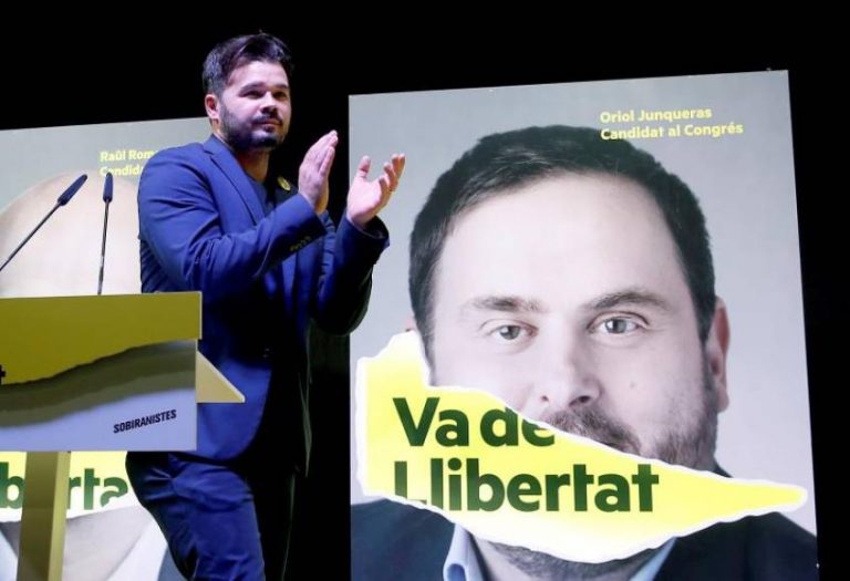 Rufián (ERC): «Estamos contentos y satisfechos del resultado de Bildu» de Otegi
