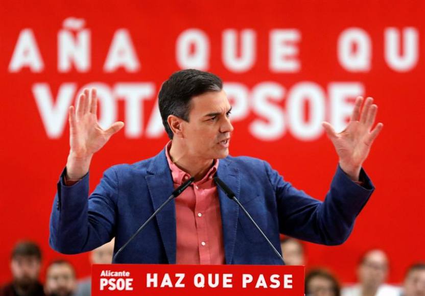 FOTOGRAFÍA. ALICANTE (ESPAÑA), 20.04.2019. El presidente del Gobierno y candidato del PSOE, Pedro Sánchez. Efe.