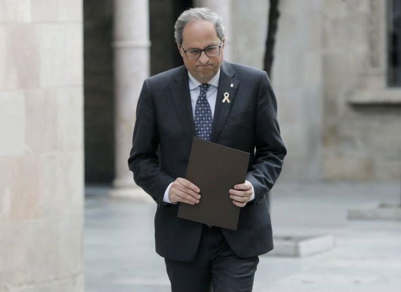 FOTOGRAFÍA. BARCELONA (ESPAÑA), 09.04.2019. Vista del independentista xenófobo presidente de la Generalitat, Quim Torra, Efe