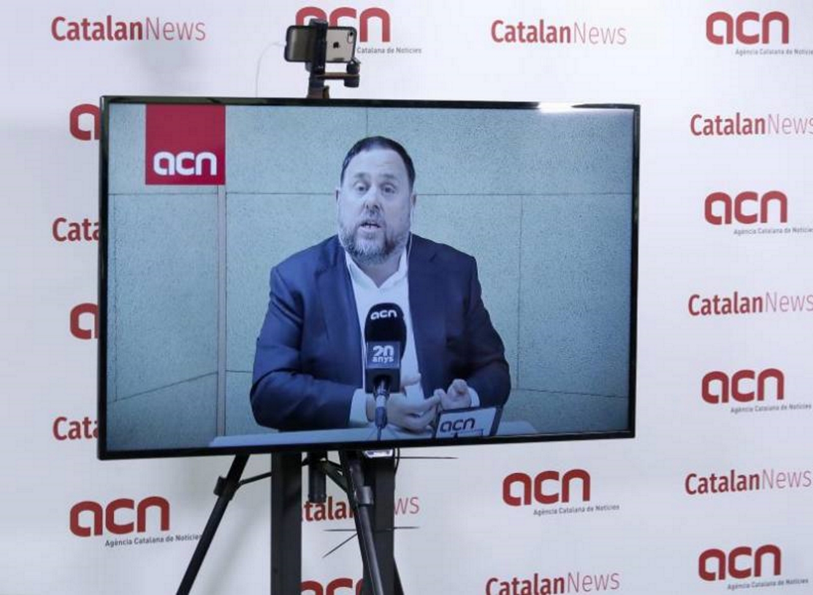 FOTOGRAFÍA. BARCELONA-MADRID (ESPAÑA), 19.04.2019. El preso separatista exvicepresidente del Gobierno catalán y actual cabeza de lista de ERC, Oriol Junqueras. Efe