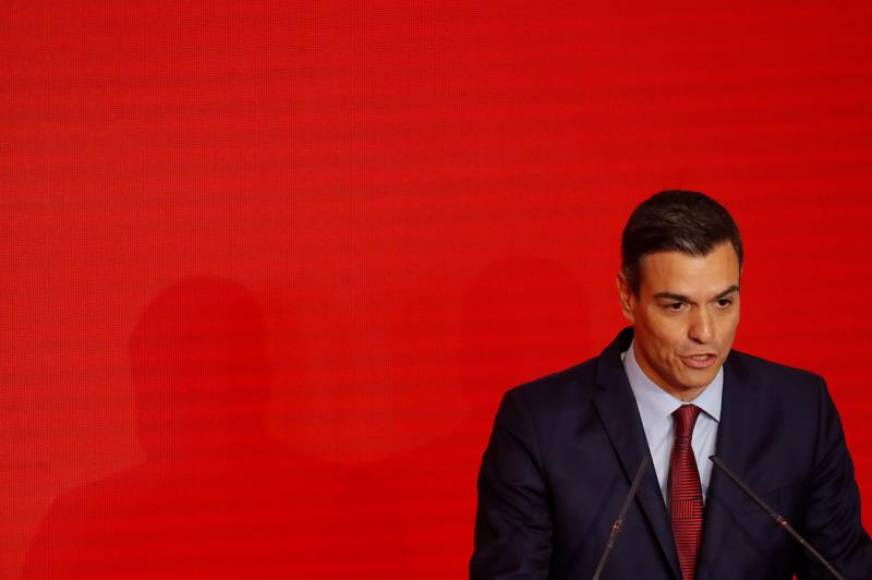 FOTOGRAFÍA. CÁCERES (ESPAÑA), 02.04.2019. El presidente del Gobierno y secretario general del PSOE, Pedro Sánchez , durante su intervención . Efe.