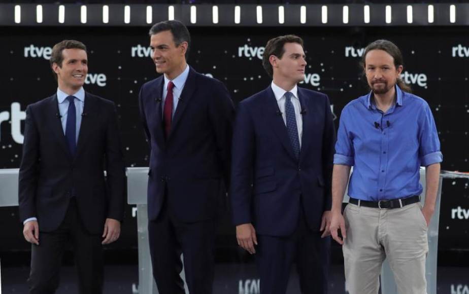 FOTOGRAFÍA. MADRID (ESPAÑA), 22.04.2019. DEBATE ELECTORAL DEL 28A ESPAÑOL. os principales candidatos a la Presidencia del Gobierno en las elecciones generales, Pablo Casado (PP). Efe