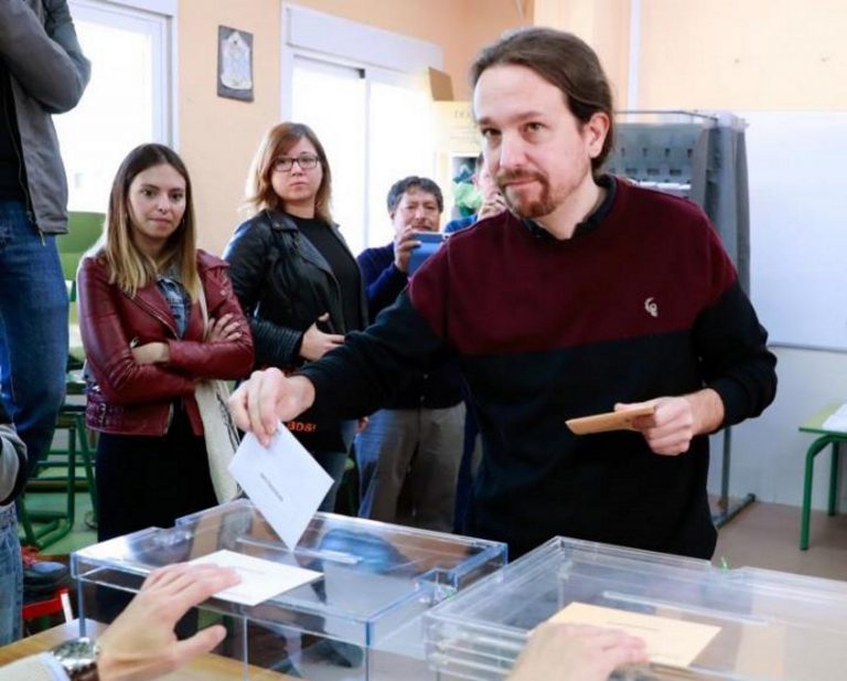Iglesias después de votar el 28A: «Si puedo, daré un paseo con los enanos»
