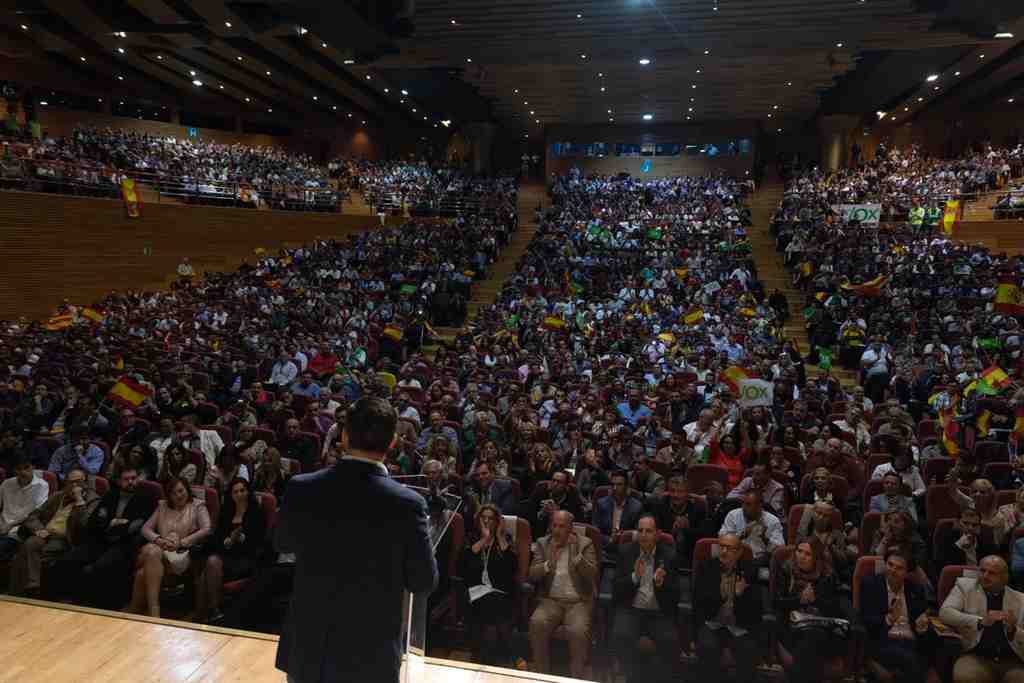 FOTOGRAFÍA. PALACIO DE CONGRESO DE GRANADA (ANDALUCÍA) ESPAÑA, 17.04.2019. Mitin electoral de los comicios del 28A en el Palacio de Congreso de Granada (Andalucía) Ñ Pueblo (3)_