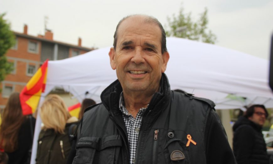 FOTOGRAFÍA. PLAZA DE CATALUÑA DE MARTORELL (BARCELONA) ESPAÑA, 20.04.2019. Vista de la carpa informativa de VOX en Martorell (Barcelona). Ñ Pueblo (47)