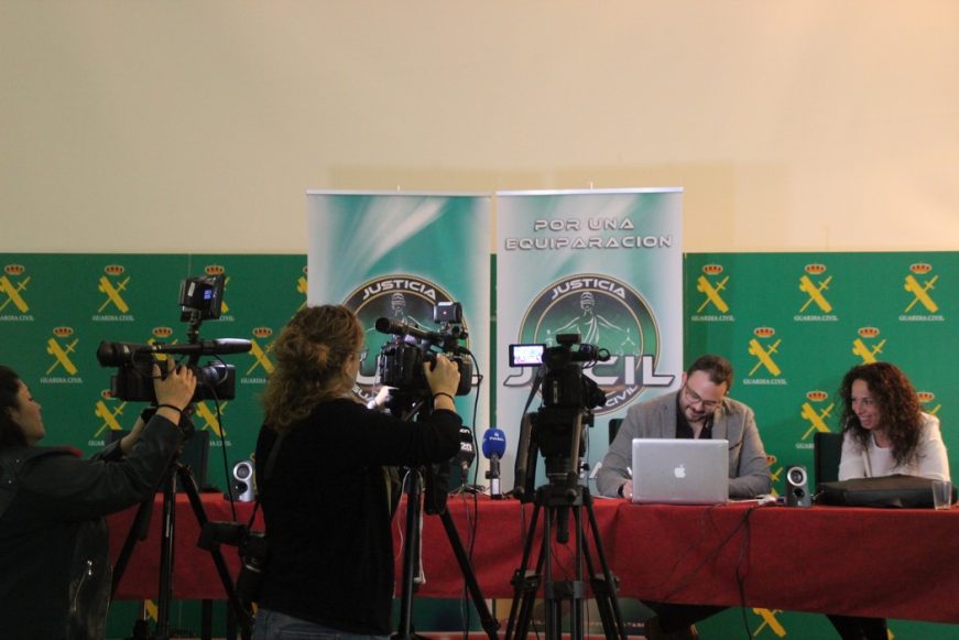 FOTOGRAFÍA. SAN ANDRÉS DE LA BARCA (BARCELONA), 24.04.2019. Los portavoces de «Asociación Profesional Para la Justicia Guardia Civil» (JUCIL). Ñ Pueblo (4)