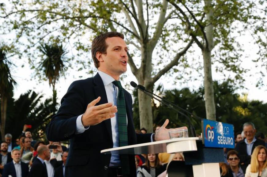 FOTOGRAFÍA. TARRAGONA (ESPAÑA), 17.04.2019. Solo 150 personas asisten al mitin del PP junto a su máximo líder y candidato a la presidencia de Gobierno de España, Pablo Casado. Efe