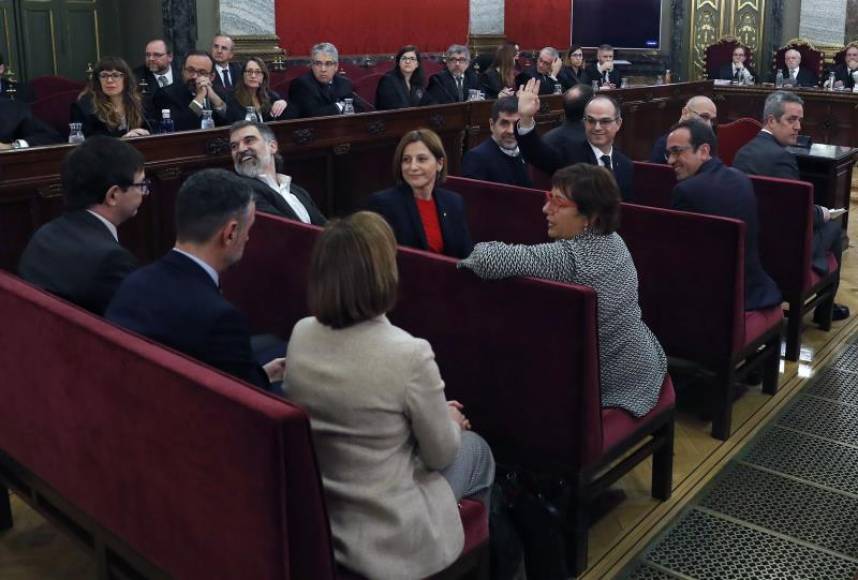 FOTOGRAFÍA. MADRID (ESPAÑA), MAYO DE 2019. Vista de los líderes del golpismo en Cataluña respondiendo por sus desafío. Efe.