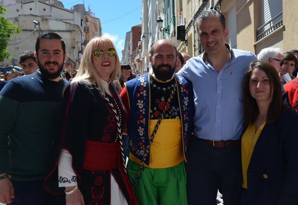FOTOGRAFÍA. ALCOY (ALICANTE) ESPAÑA, 04.05.2019. El secretario general de VOX, diputado electo al Congreso de los Diputados por Madrid y candidato a la alcaldía de Madrid, Javier Ortega,. Ñ Pueblo