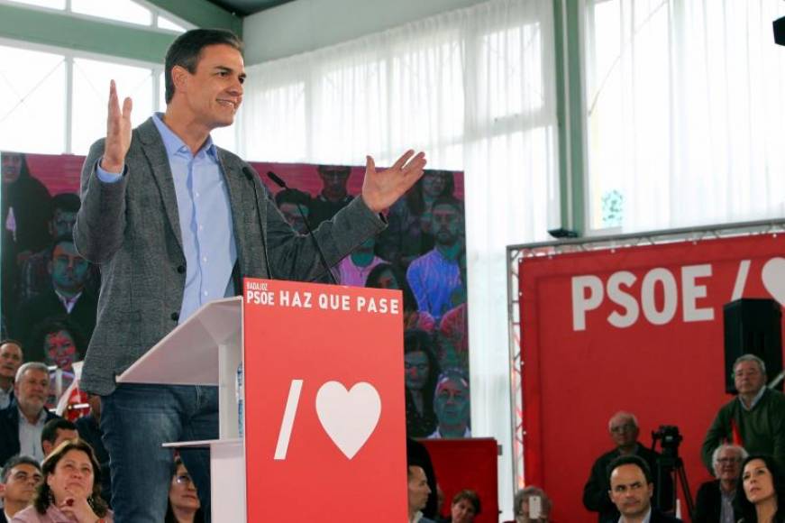 FOTOGRAFÍA. ESPAÑA, CAMPAÑA ELECTORAL DEL 28a DE 2019. El presidente del Gobierno, Pedro Sánchez, durante un acto de la campaña electoral. Efe.